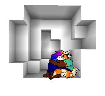 blue sitting in a hole